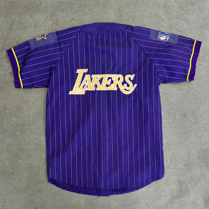 Lakers Pinstripe Button Up Vintage