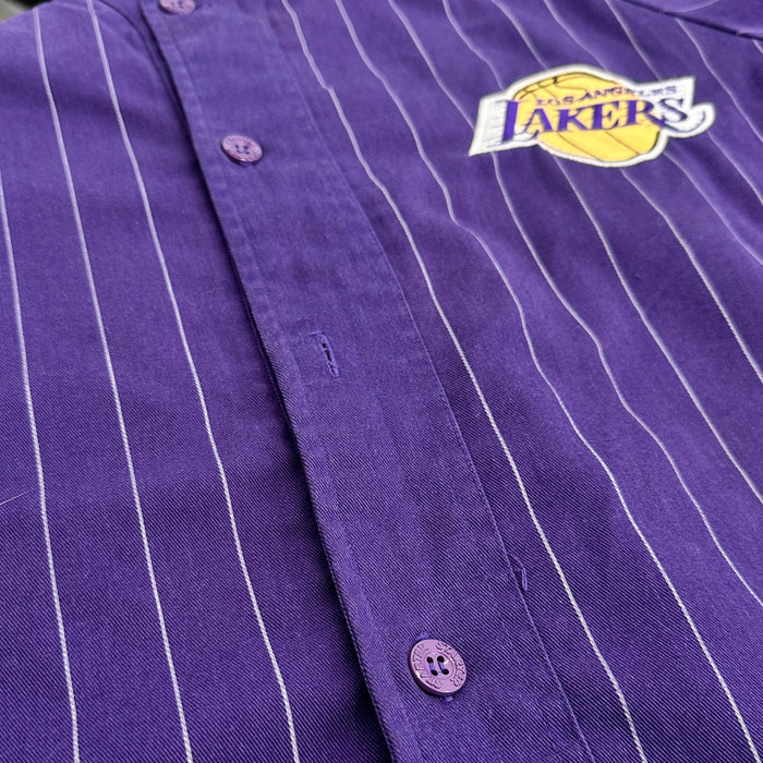 Lakers Pinstripe Button Up Vintage
