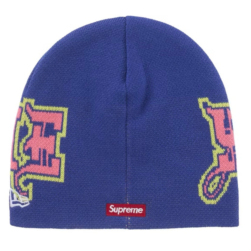 Supreme New Era Outline Beanie Navy