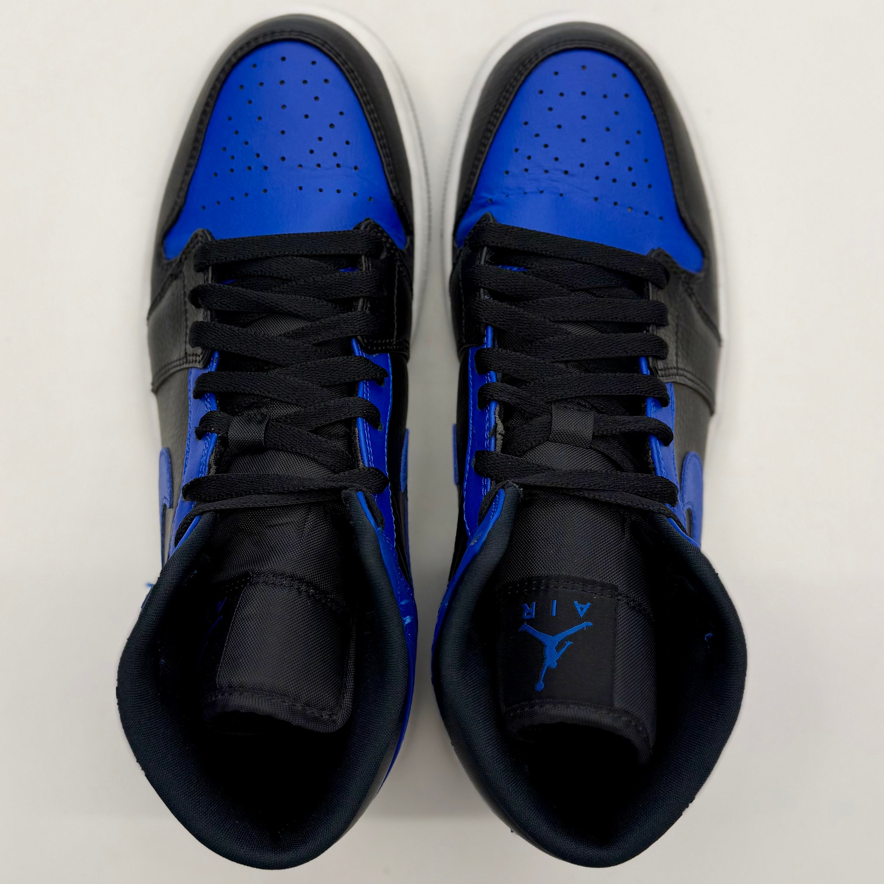 Jordan 1 Mid 'Hyper Royal' Black Blue Brand New | United Kicks