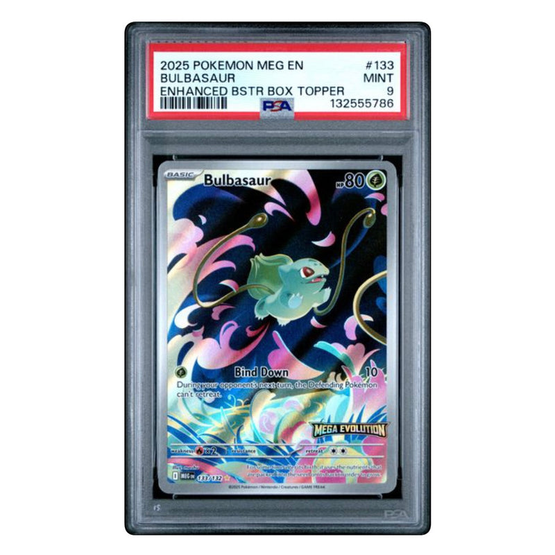 mega evolution booster box bulbasaur 2025 POKEMON MEG EN-MEGA EVOLUTION #133 BULBASAUR ENHANCED BSTR BOX TOPPER