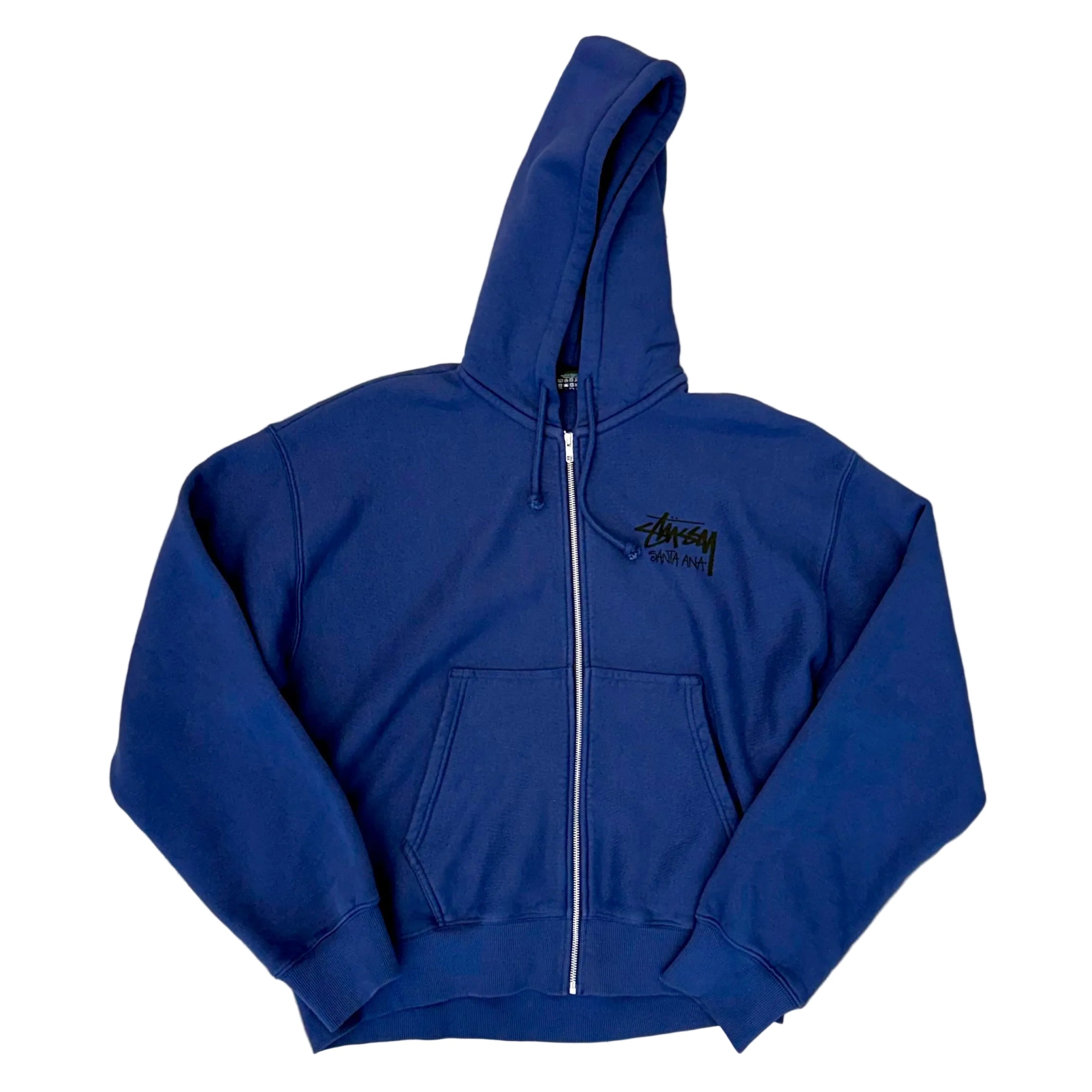 Stussy Stock Santa Ana Zip Up Hoodie Navy XL Brand New | United Kicks