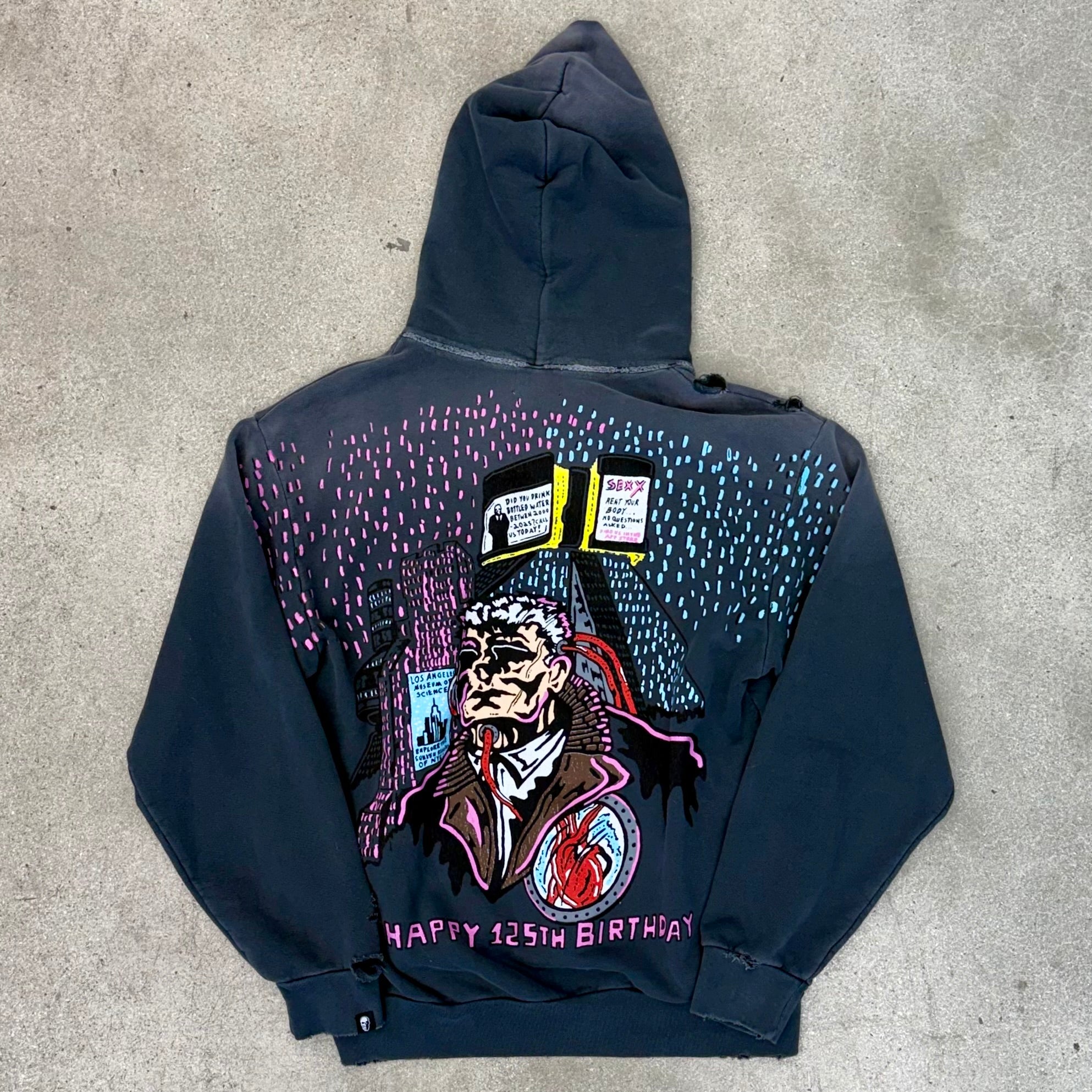 Warren Lotas 125th Birthday Logo Hoodie Washed Black | United Kicks