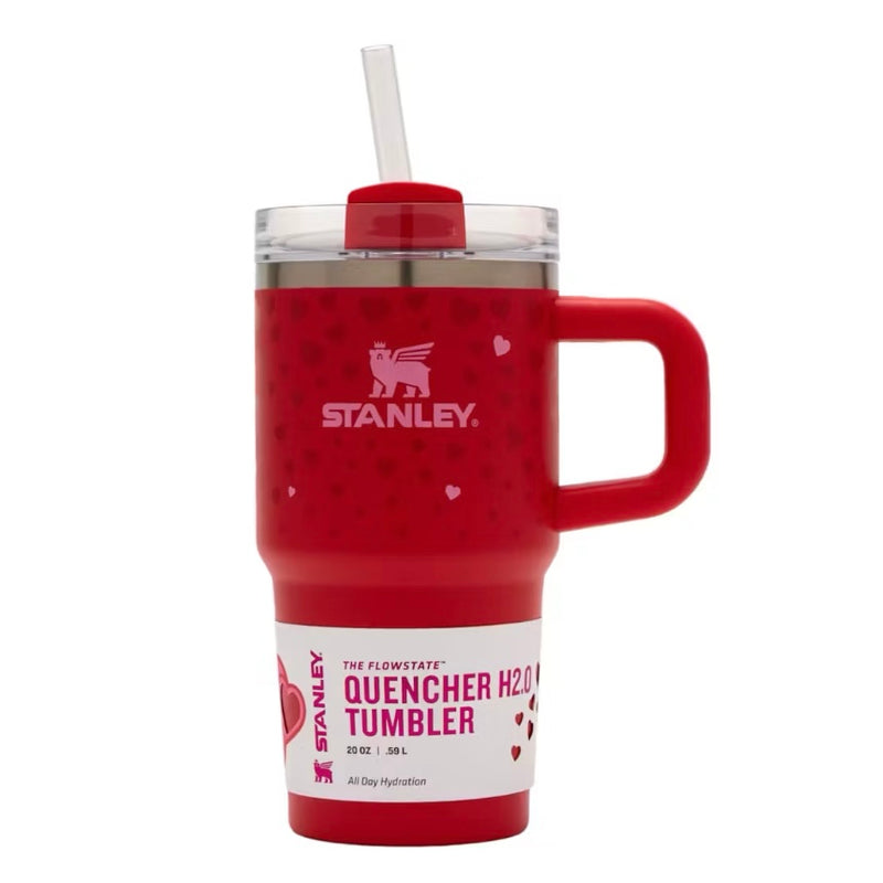 Stanley x Target Exclusive Valentines Day Flowstate Quencher 20oz Tumbler Ruby Hearts