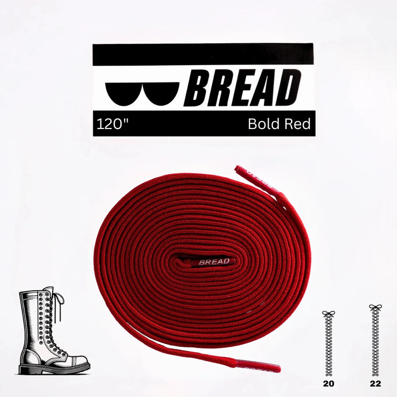 Bread Laces - Bold Red Elastic Shoelaces