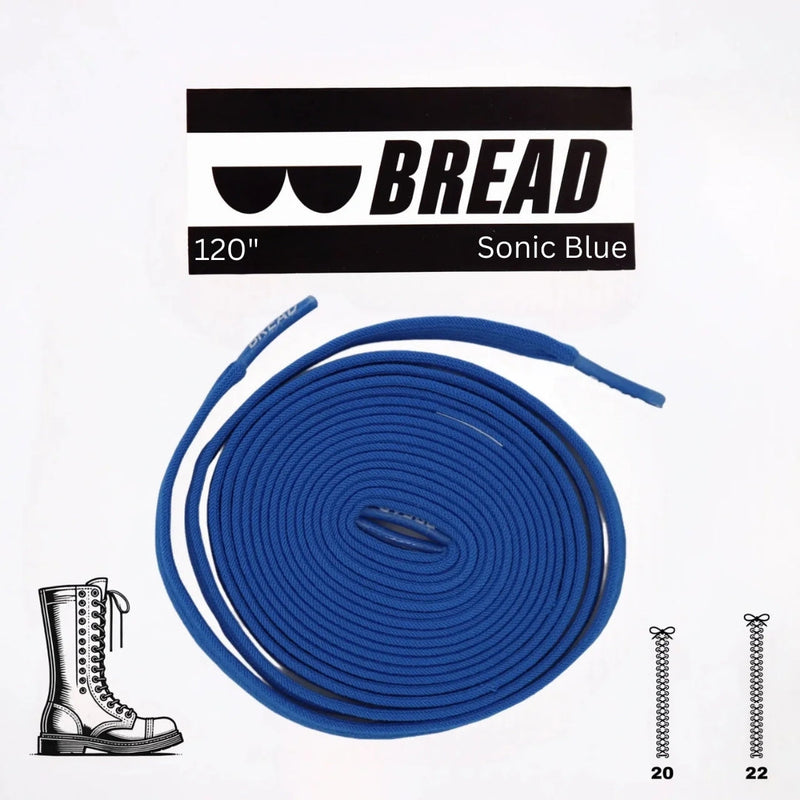 Bread Laces - Sonic Blue Elastic Shoelaces