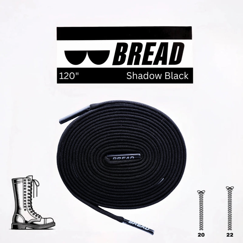 Bread Laces - Shadow Black Elastic Shoelaces