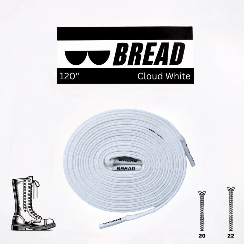 Bread Laces - Cloud White Elastic Shoelaces