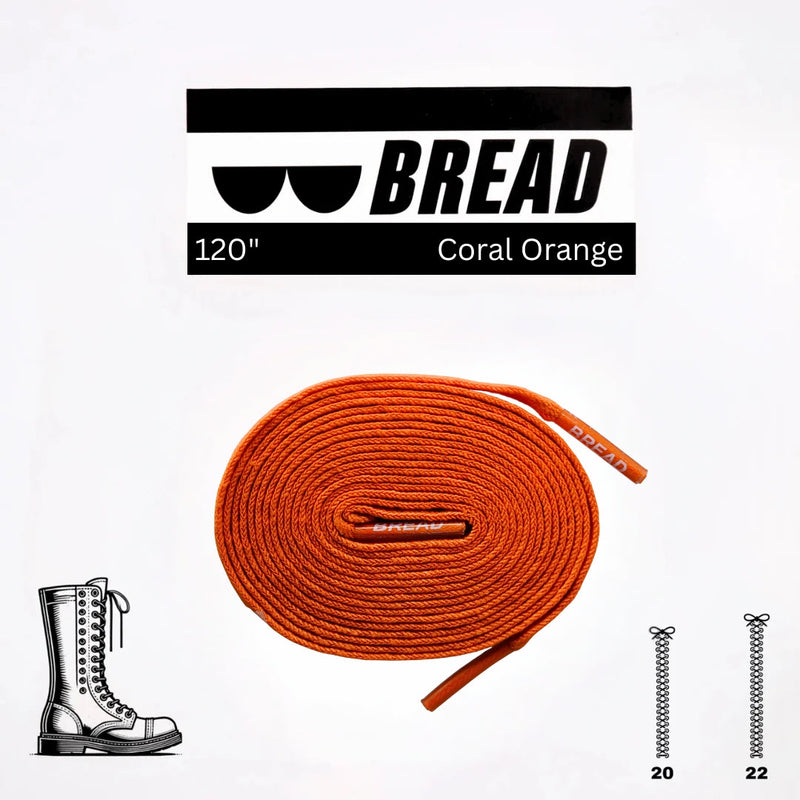 Bread Laces - Coral Orange Elastic Shoelaces