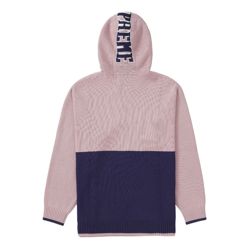 Supreme 2-Tone Hooded Sweater Pink