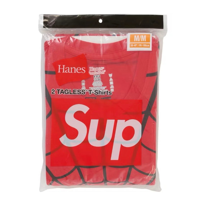Supreme Hanes Spider-Man Tagless Tees (2 Pack) Red