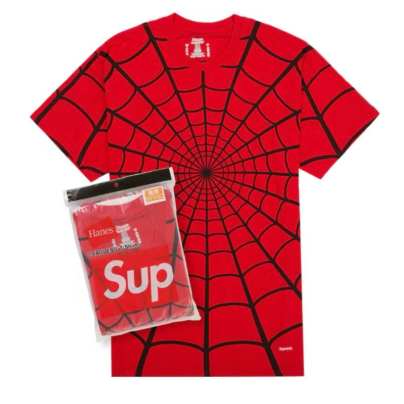 Supreme Hanes Spider-Man Tagless Tees (2 Pack) Red