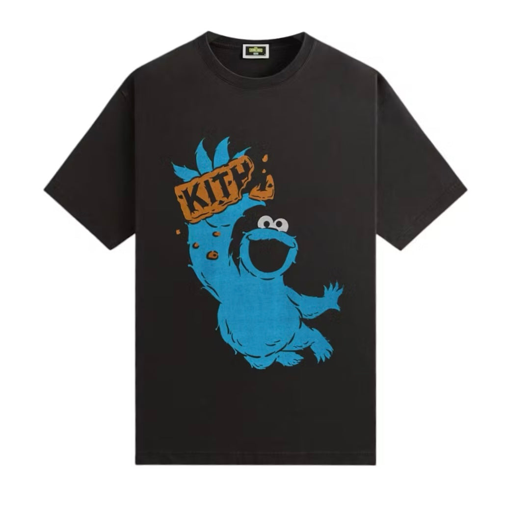 Kith x Sesame Street Cookie Monster Vintage Tee Black | FW24 Limited ...
