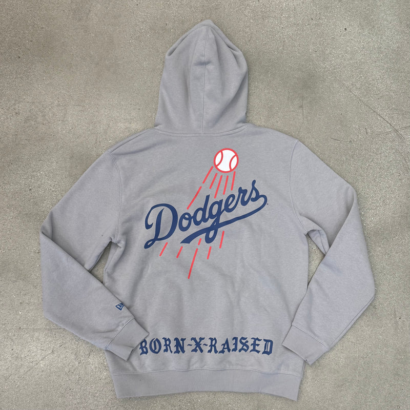 Born x Raised & LA Dodgers New Era Trademark Hoodie Grey