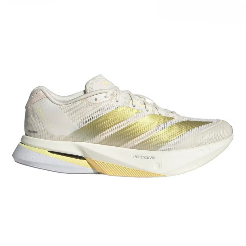 adidas Adizero Boston 13 Chalk White Gold Metallic Orange Tint (Women's)