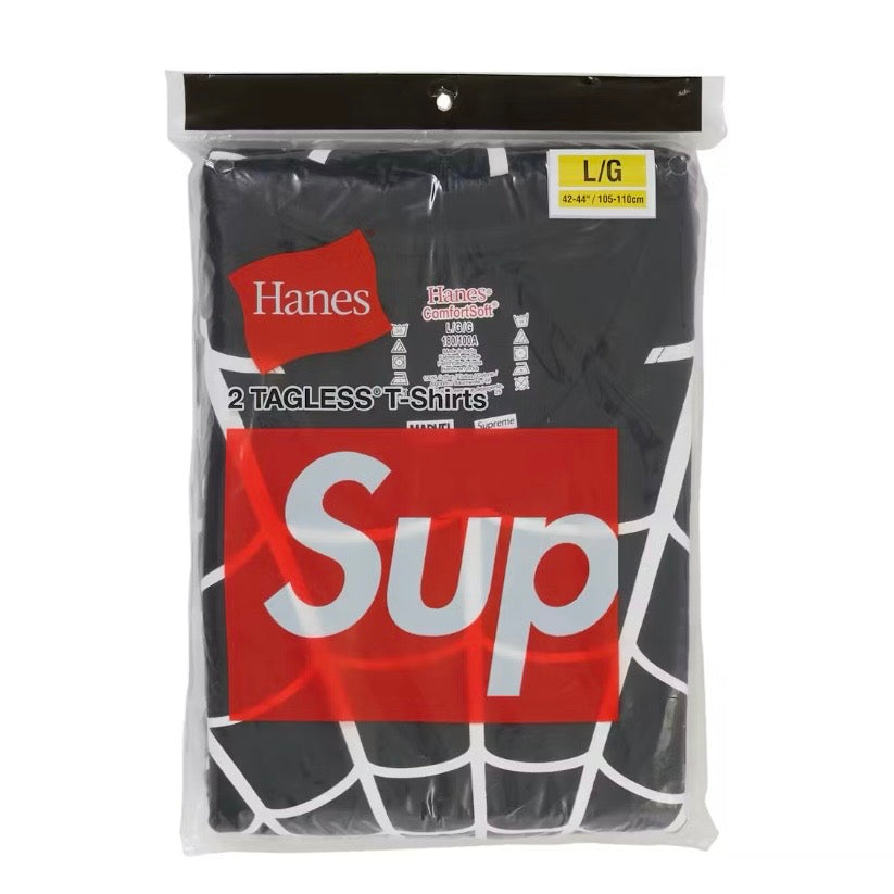 Supreme Hanes Spider-Man Tagless Tees (2 Pack) Black SS26 Brand