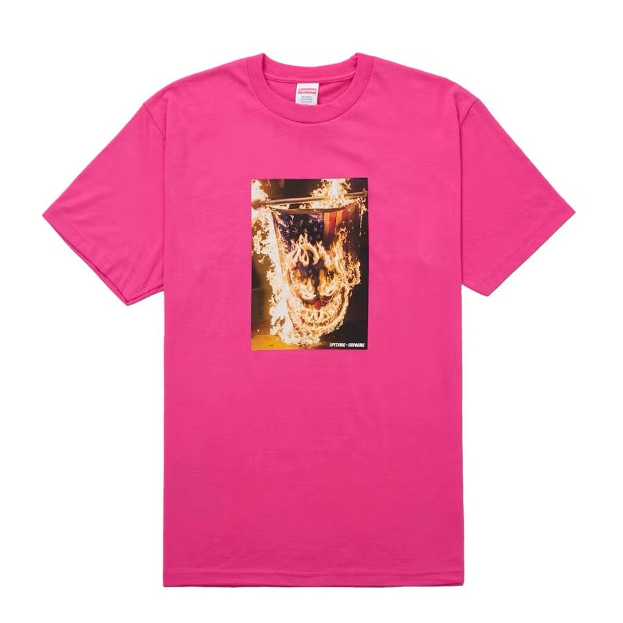 Supreme Spitfire Flag Tee Pink SS26 - Brand New | United Kicks