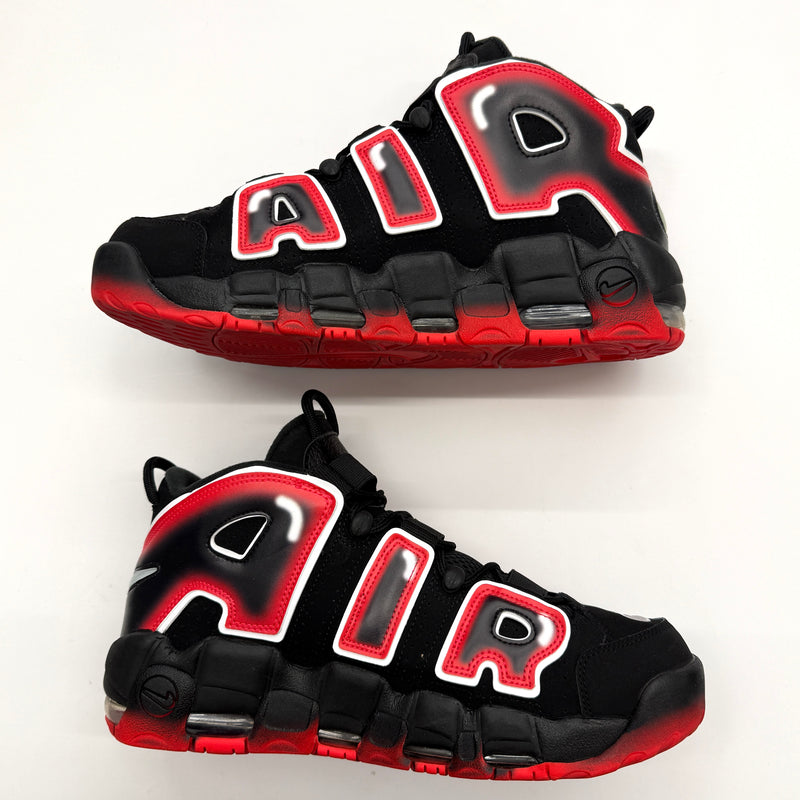 Nike Air More Uptempo Black White Laser Crimson
