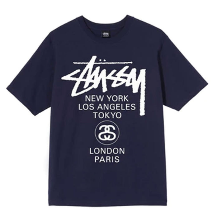 Stussy World Tour T-Shirt Navy