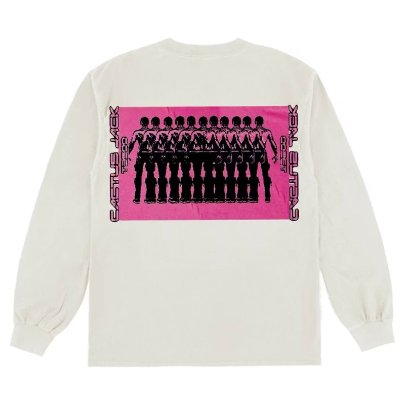 Travis Scott T-3500 Repeat L/S Tee White
