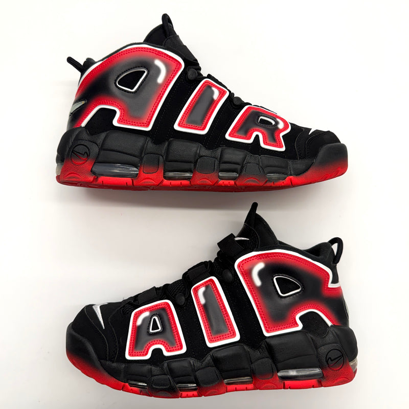 Nike Air More Uptempo Black White Laser Crimson