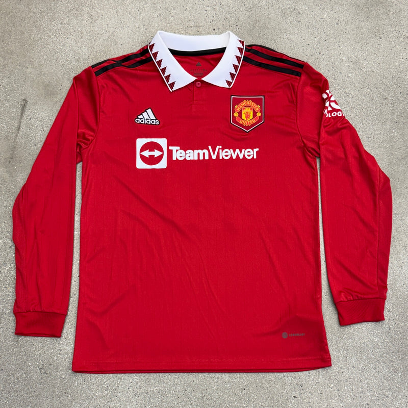 Adidas 2022-23 Manchester United Casemiro #18 Longsleeve Jersey