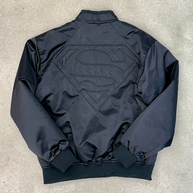 Kith x Superman Satin Bomber Jacket Black