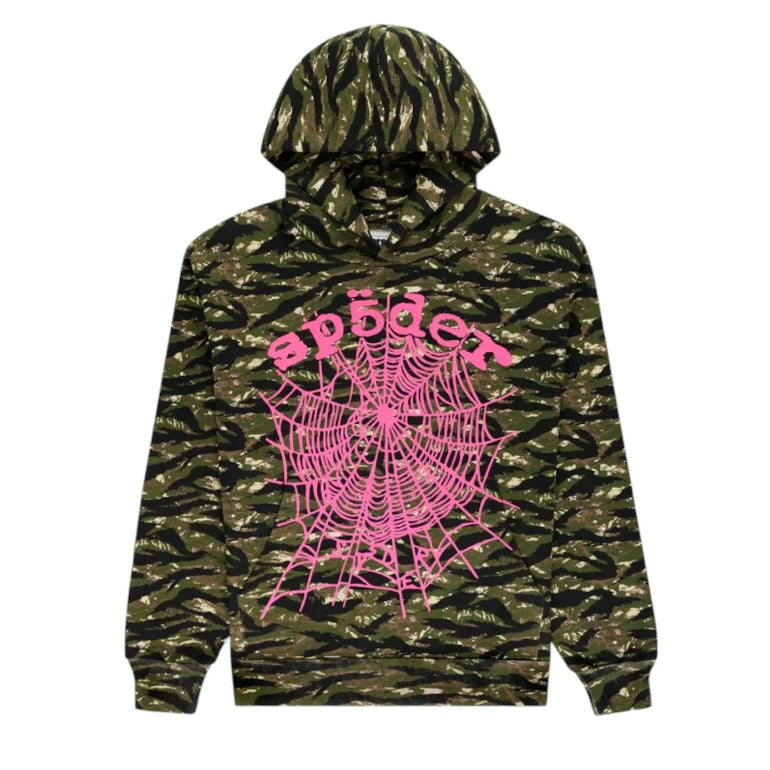 Sp5der OG Web V2 Tiger Camo Hoodie Tiger Camo
