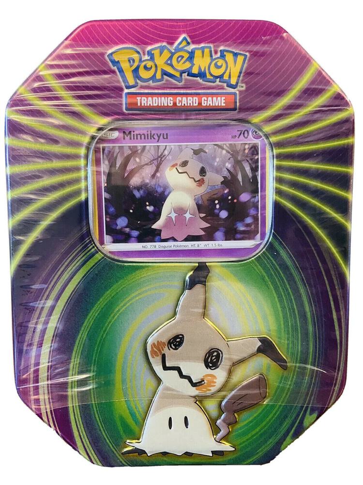 shiny mimikyu pokemon card POKEMON TCG Mighty Mysterious Mimikyu Tin
