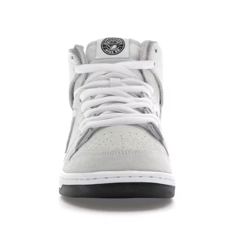 Nike SB Dunk High Sport Red Metallic Platinum