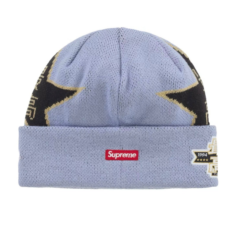 Supreme x New Era Stars Beanie Grey
