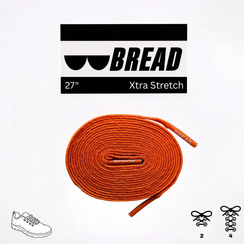 Bread Laces - Coral Orange Elastic Shoelaces