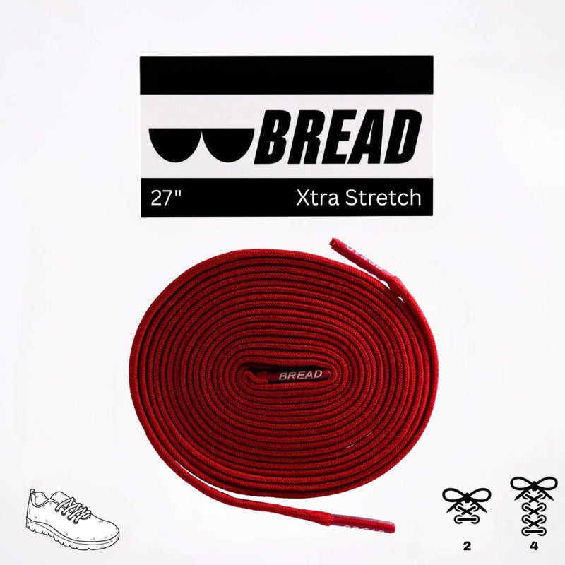 Bread Laces - Bold Red Elastic Shoelaces