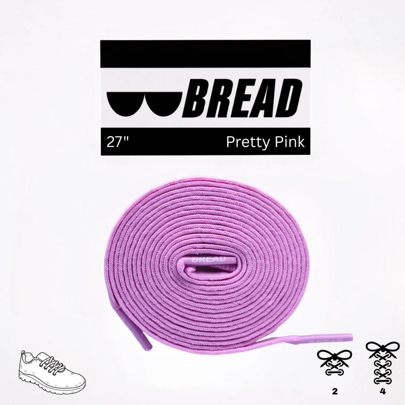 Bread Laces - Pretty Pink Elastic Shoelaces