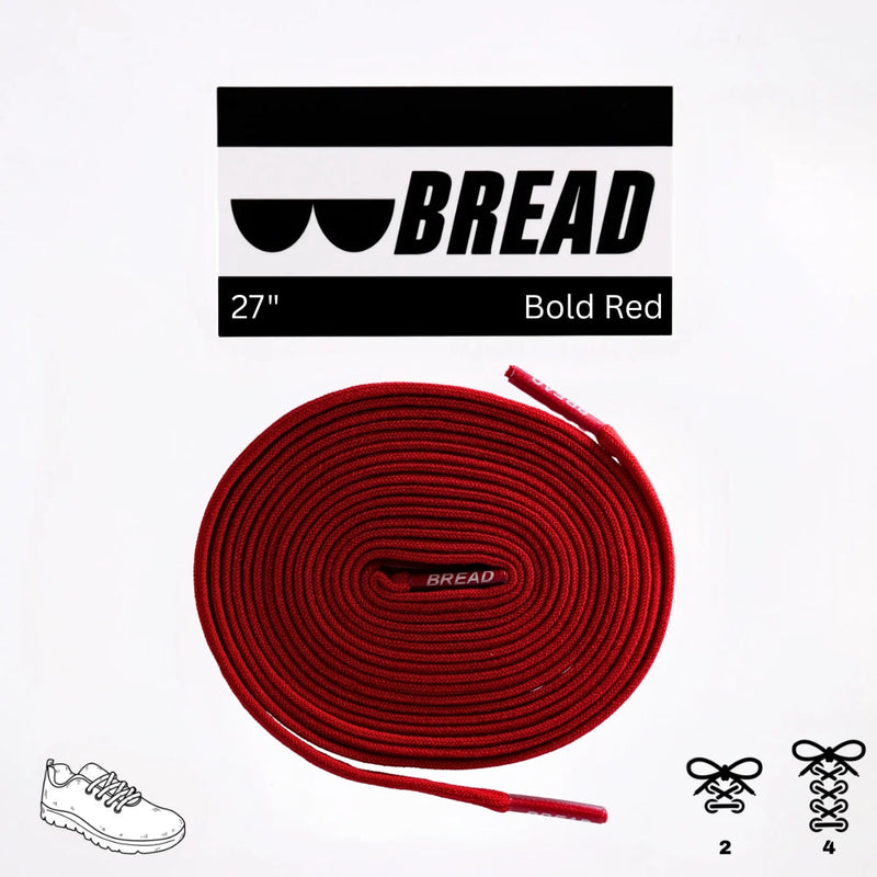 Bread Laces - Bold Red Elastic Shoelaces