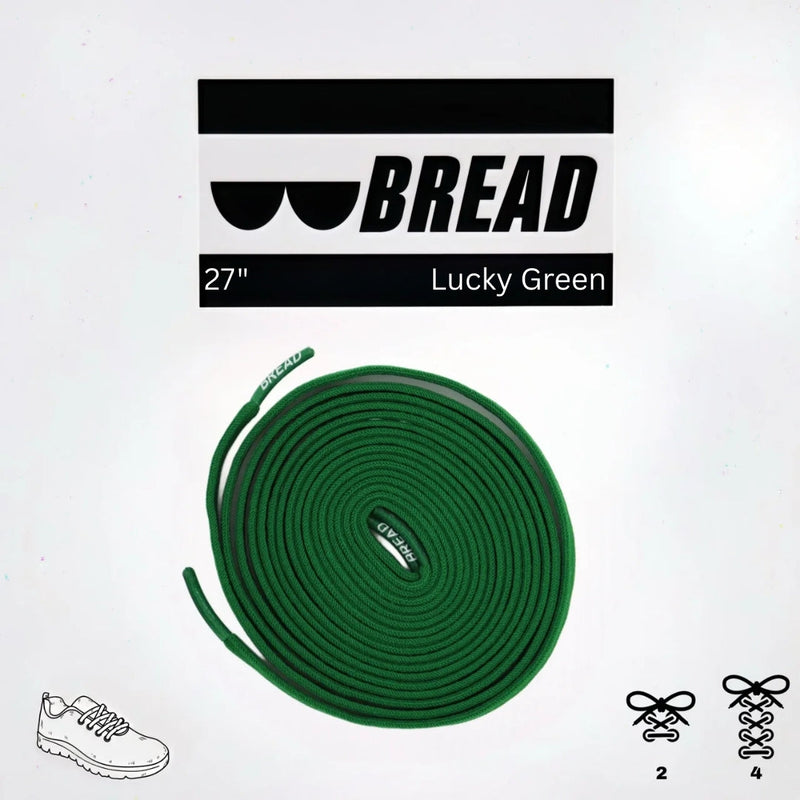 Bread Laces - Lucky Green Elastic Shoelaces