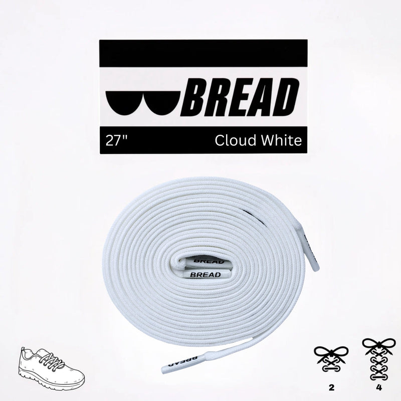 Bread Laces - Cloud White Elastic Shoelaces
