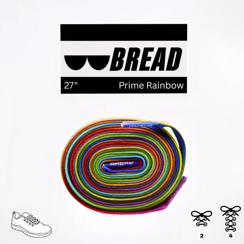 Bread Laces - Prime Rainbow Elastic Shoelaces