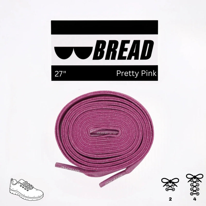 Bread Laces - Pretty Pink Elastic Shoelaces