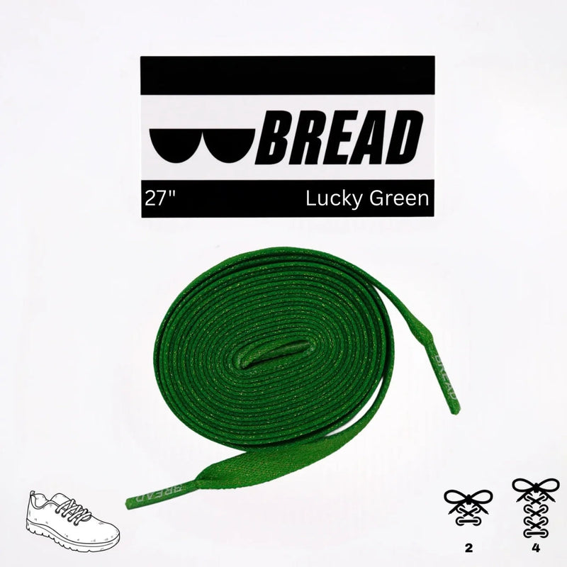 Bread Laces - Lucky Green Elastic Shoelaces
