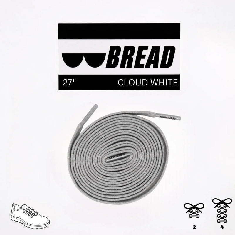 Bread Laces - Cloud White Elastic Shoelaces