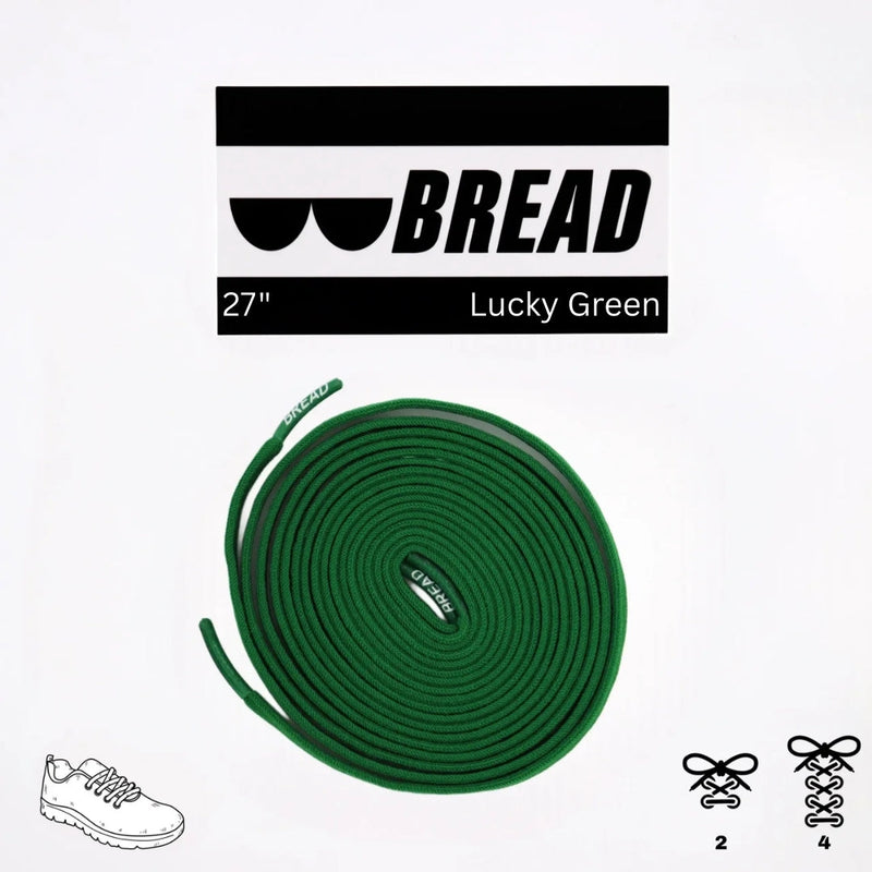 Bread Laces - Lucky Green Elastic Shoelaces