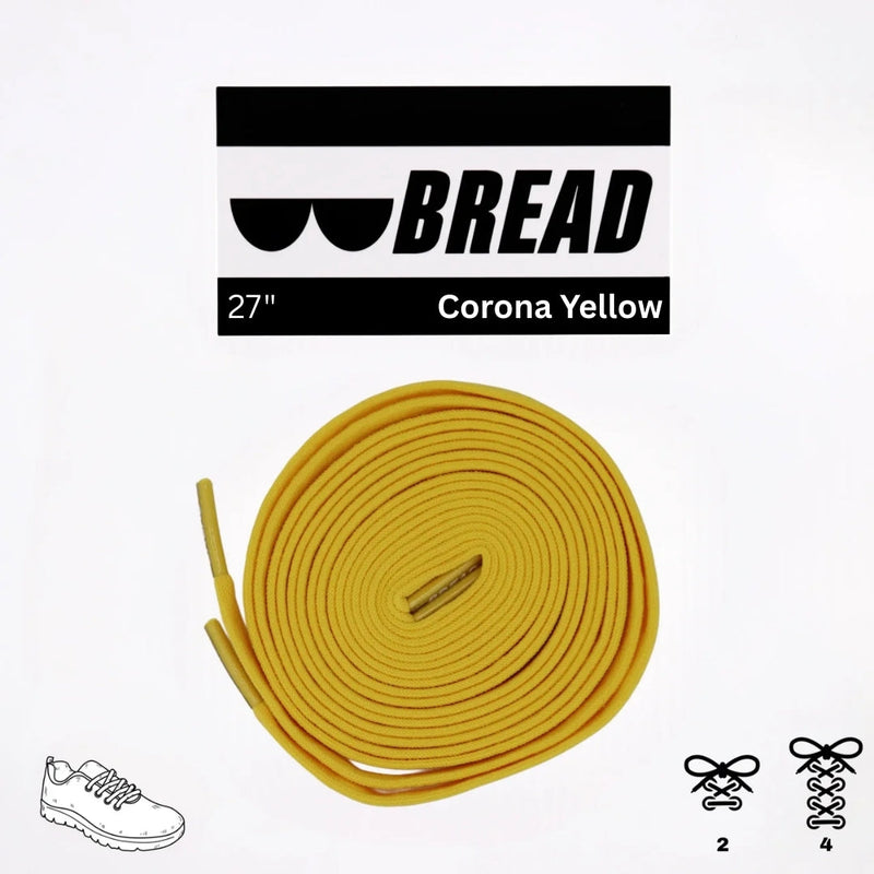 Bread Laces - Corona Yellow Elastic Shoelaces
