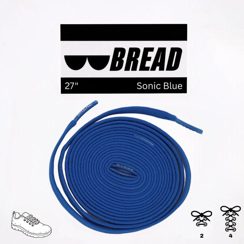 Bread Laces - Sonic Blue Elastic Shoelaces