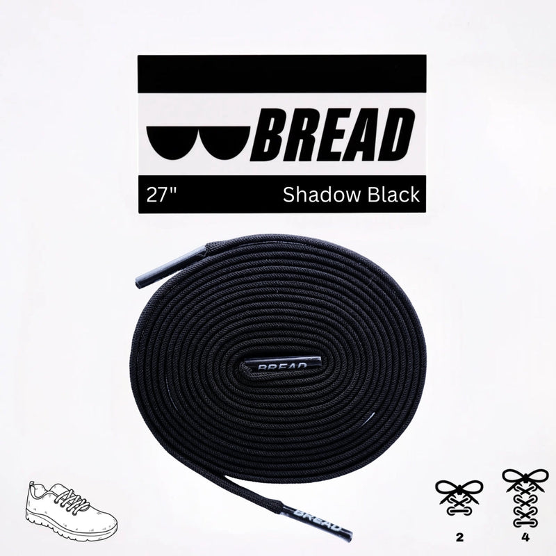 Bread Laces - Shadow Black Elastic Shoelaces