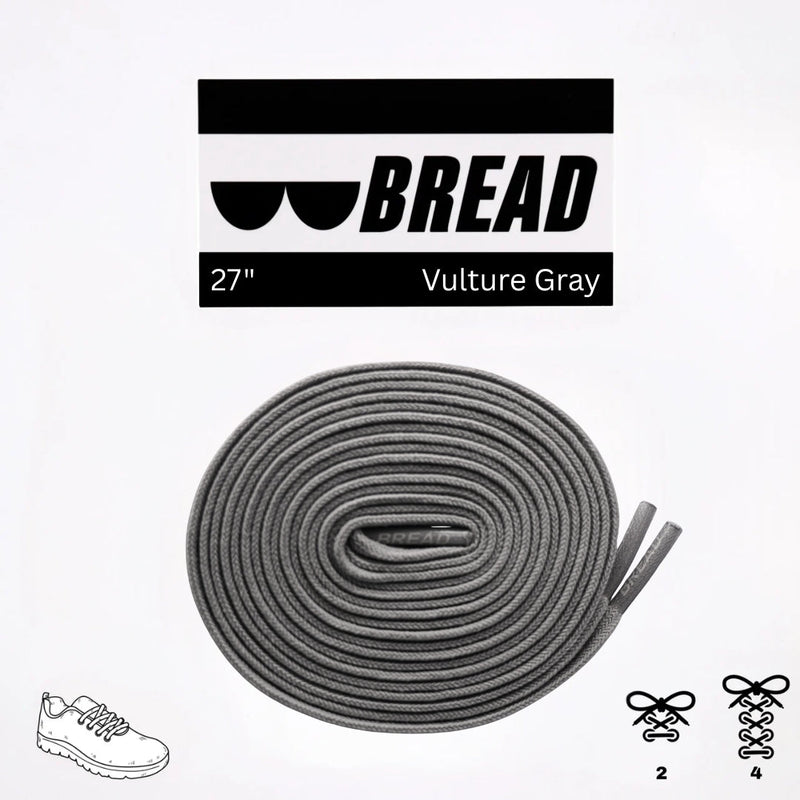 Bread Laces - Vulture Gray Elastic Shoelaces