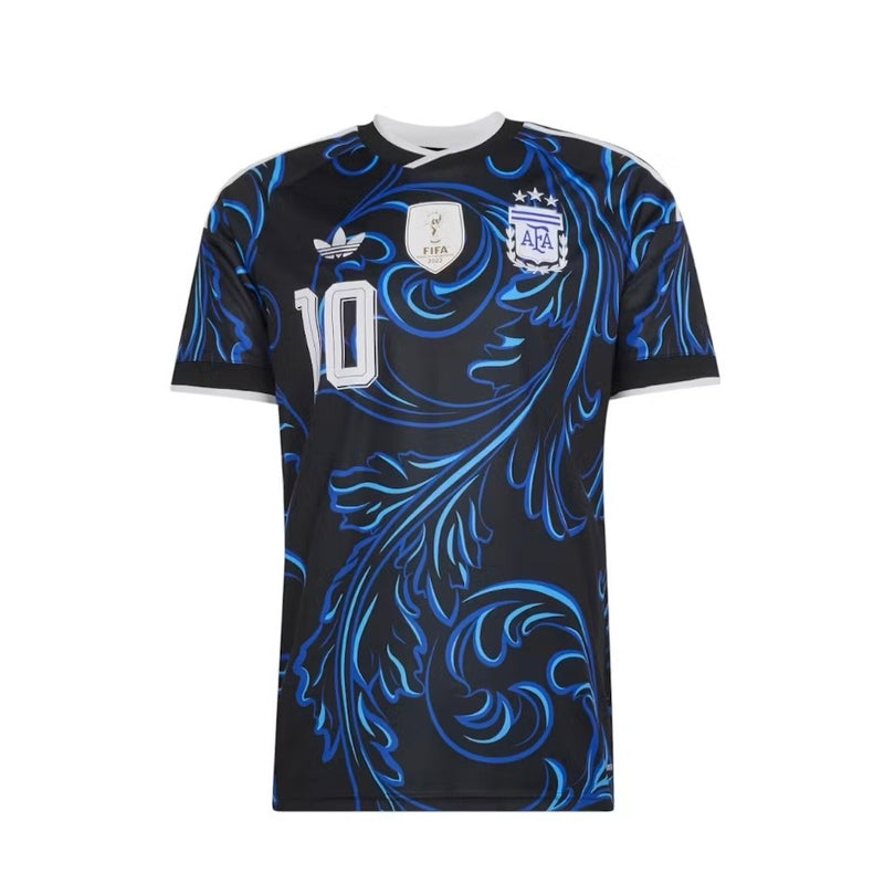 adidas Argentina 26 Away Messi Jersey Black/Lucid Blue/Blue Burst