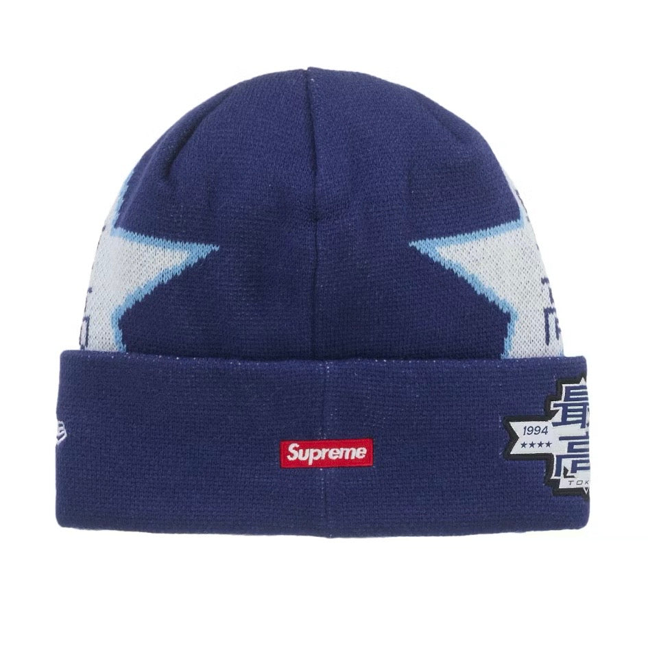 Supreme New Era® Accent Beanie Navy Supreme x New Era Stars Beanie Navy 2026 | United Kicks