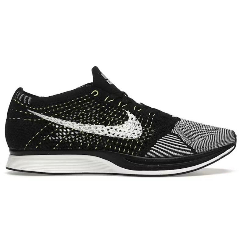 Nike Flyknit Racer Black White Volt