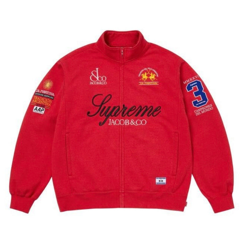 Supreme La Martina Zip Up Sweatshirt Red